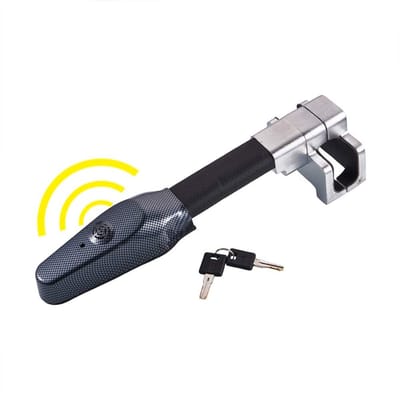 Dailygoods- Stuurslot met Alarm 130 dB - Diefstalbeveiliging - Stuurblokkering - Immobilisatiesysteem - Universeel - Geschikt voor Auto/Camper