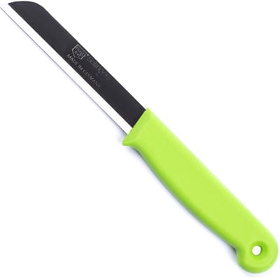 Solingen Schilmesje – RVS Glad – 18,5 cm met Blade Cover – Groen