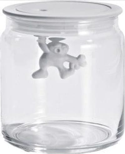Alessi Gianni - Glazen pot met deksel 12 cm - Wit