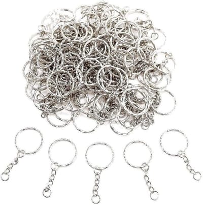 Solidchoice - Dailygoody - Split Metalen Sleutelhangers - Sleutelclassificatie - Praktisch en Handig - Zilver - DIY Craft Projecten - Geschikt voor auto en huis - 1