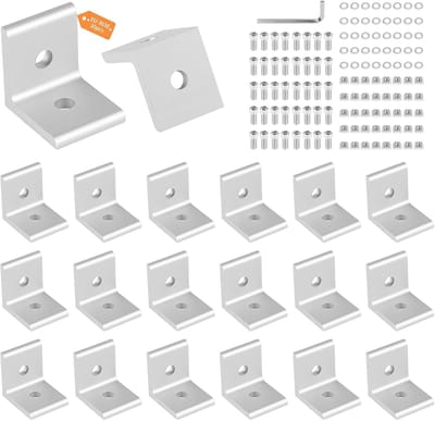 Aluminium profiel hoek - Verbindingsstukken - Constructie bouwen - Hoge corrosiebestendigheid - 30x30mm - Zilver