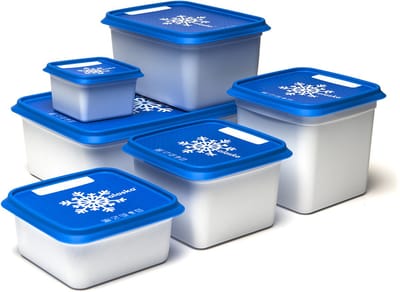 Alaska Diepvriesdozen Set - Diepvries Vershoudbakjes - 21-delig - Stapelbare bewaardozen - Beschrijfbaar Deksel - BPA-vrij