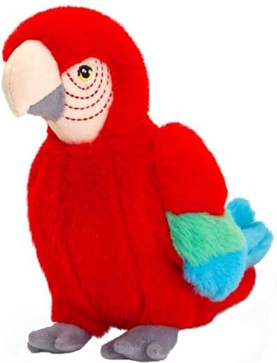 Keel Toys papegaai - 20 cm - Dieren knuffelbeesten