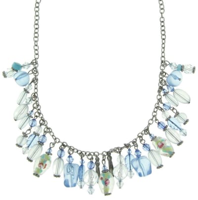 Behave - Schakelketting met diverse kralen 42 cm - Nikkelvrij - Mode-accessoire