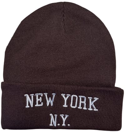 Beanie / Muts New York - Bruin | Polyacryl | One Size | Fashion Favorite