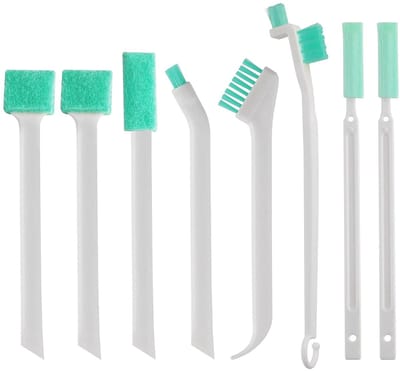 Dailygoods- Schoonmaakborstels Set van 8 - Kleine Reinigingsborstels - Voor Kieren/Kasten/Gaten - Multifunctioneel - Huishoudelijk Gebruik - Effectieve Reiniging