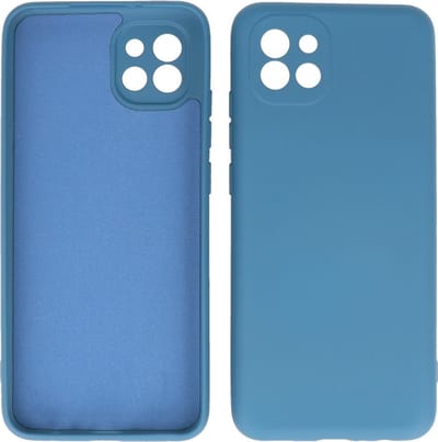 Hoesje Geschikt voor Samsung Galaxy A03 - Fashion Telefoonhoesje Backcover - Siliconen Hoesje - Navy