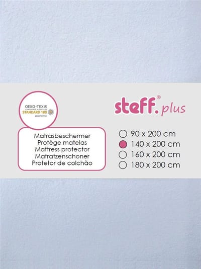 Stefano fashion - Matrasbeschermer - 140x200 cm - Wit - kwaliteitsvolle badstof met waterdichte PU-laag - OEKO TEX standard 100