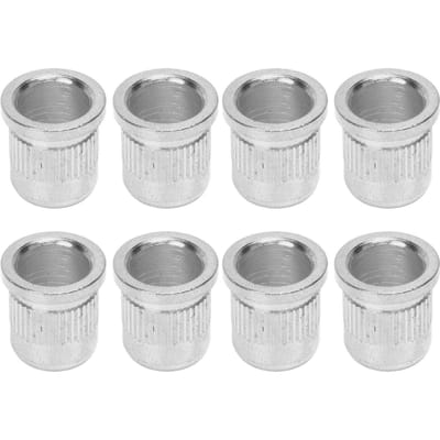 8 STUKS Gitaar Snaar Ferrule Legering Compacte Bas Door Body Gesp voor Vervanging Zwart
