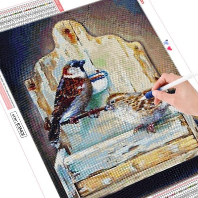 Volledige vierkante/ronde diamant schilderij vogel 5D muur kunst diamant borduurwerk dier mozaïek handgemaakt cadeau Full Square 20X30CM