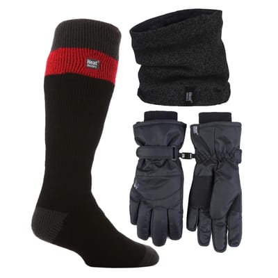 Heren Ski Set Nekwarmer Handschoenen & Thermische Skisokken Winterkleding
