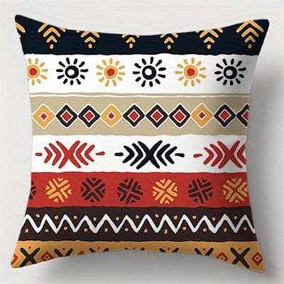Bohemian Aztekenpatroon Dubbelzijdig Bedrukte kussensloop Korte pluche Geschikt voor woonkamers slaapkamers banken sierkussenhoes 50x50cm