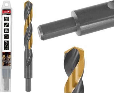 Tvardy Metaalboor - HSS 18 mm - Zwart & Goud - TiN Coating - 2-staps 135° Punt