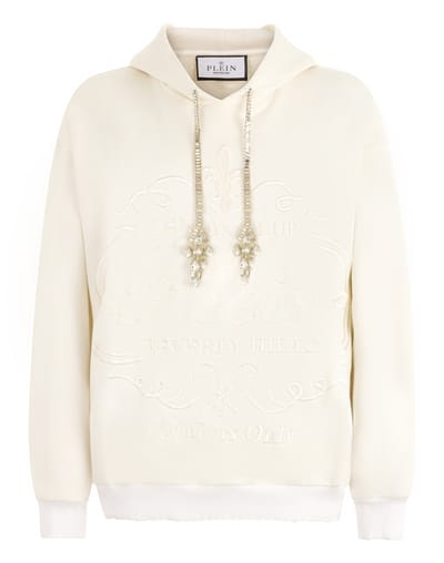 Washed Hoodie Tennis Club Crystals