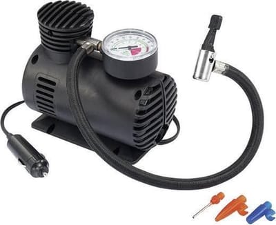 Compressor 20,5 Bar - 12 Volt Sigaretten plug - Zwart