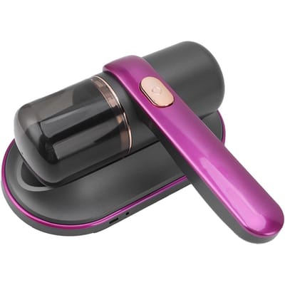 Aspirateur Sans Fil 10KPa d'Aspiration Faible Bruit Portable Aspirateur de Lit avec 2 Filtres Lavables pour Canapé Tapis black