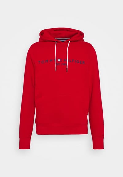 Tommy Hilfiger SS'22 Heren Geborduurd Logo Hoodie - Berry - S