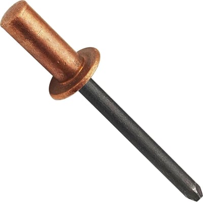 Blinde klinknagels - Afsluitbare popnagels - Vastzetten van materialen - Waterdichte afdichting - 48 x 16 mm 30 stuks - Koperstaal