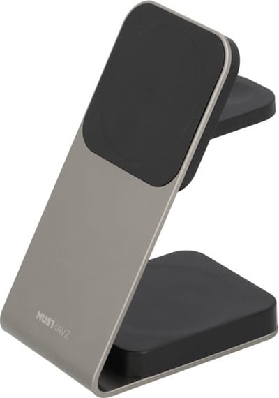 Musthavz - MagCore Alu 3-in-1 MagSafe draadloze oplader