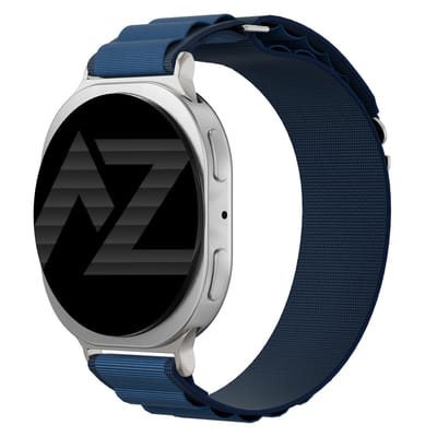 Accezz Nylon Alpine bandje voor de Samsung Galaxy Watch 9 (40/44mm) / Watch 8 (40/44mm) / Classic (46mm) - Dark Blue