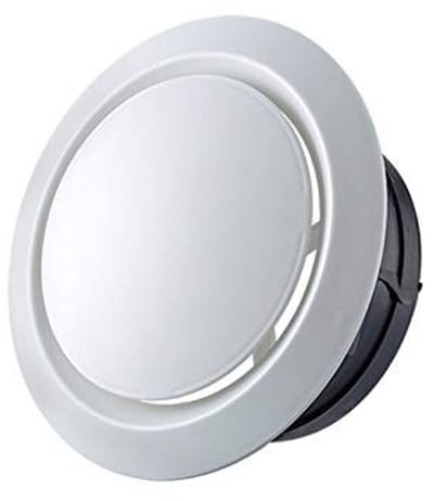 Dailygoods- Ventilatierooster Wit - Rond Ventilatierooster - Afzuigventiel - Ventilatie - Verstelbaar - ABS Kunststof 75-200 mm - Ventilatieopening
