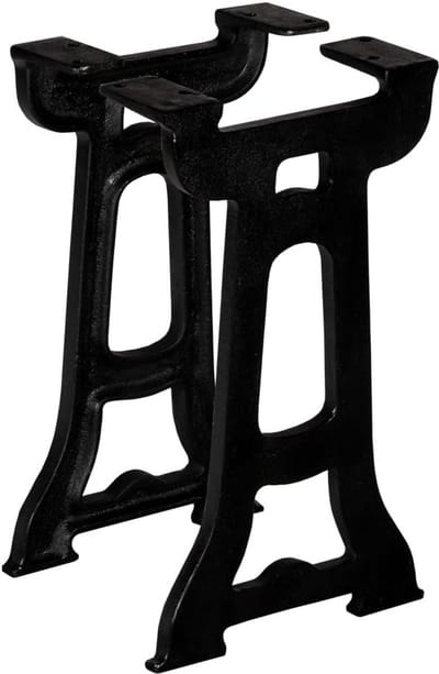 Bankpoten Y-Frame - Meubelonderdelen - Zelfbouw Meubels - Gietijzer Materiaal - 525 x 635 cm - Zwart