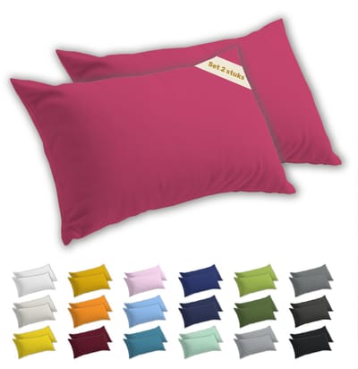 Lavea® Kussenslopen 40x80 cm Set van 2 – Kussenhoezen van 100% Zachte en Ademende Jersey Katoen met YKK Ritssluiting – Koraal