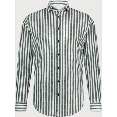 Blue Industry Overhemd Streep Grijs - Maat 41 - Heren - Overhemden Casual