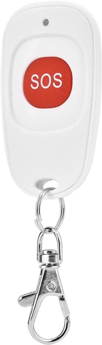 Noodknop Alarm - Paniekknop SOS Alarm - Snelle Hulp - Compact Draadloos Ontwerp - 6 x 4 x 2 cm