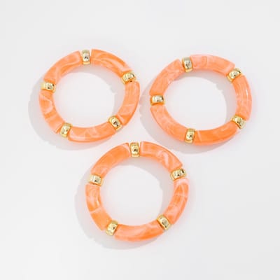 Jomide Tube armbanden Set - Oranjetinten - 3 stuks