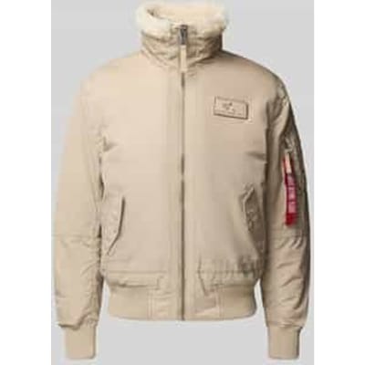 Bomberjack met ritssluiting en labelpatch