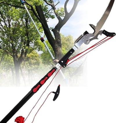 Telescopische Snoeischaar - Stokzaag Tuin - Takken Snoeien - Verstelbare Lengte - 4.5 Meter - Grijs
