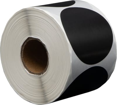 500 Etiketten Rond Zwart 50 mm op Rol - Sluitzegel - Markeringspunten - Blanco ronde stickers - DULA