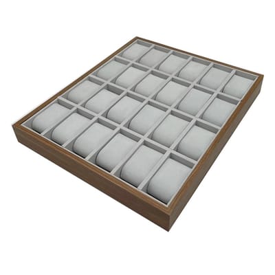 Dailygoods- Sieradenbox 24 Slots - Houten Sieradendoos - Horloge Organizer - Decoratieve Opbergdoos - Vintage Design - Duurzaam Materiaal - Horlogeopberger