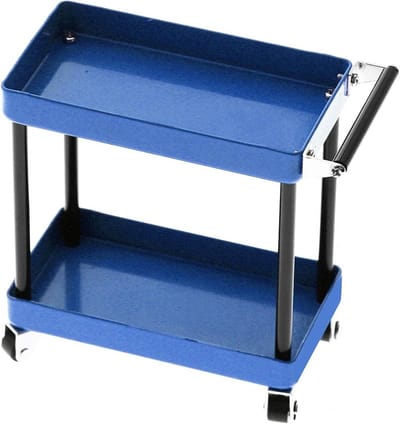 2-Tier Gereedschapswagen voor Mobiele Werkplaats - Opslag voor RC Modelauto's en Accessoires - Garage Reparatie en Organisatie voor Schalen 1/8, 1/10, 1/12, 1/16