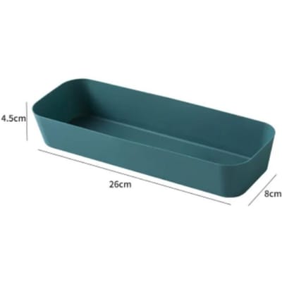 Combineerbare Opbergbox Bureau Cosmetica Opberg Make-up Kleding Tafelgerei Houder Lade-organizer Lades Ondergoed Organizer donkerblauwe kleur