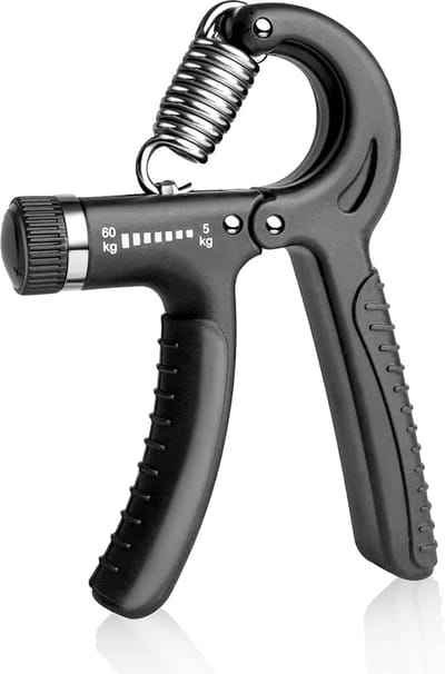 Igoods Handknijper - Handtrainer - Thuis Trainen - Knijphalter - Grip Trainer - Tot 60Kg - Zwart