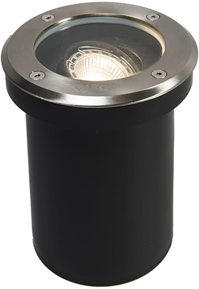 QAZQA Delux R Grondspot - 1 stuk - 130 mm - GU10 - IP65 - Staal