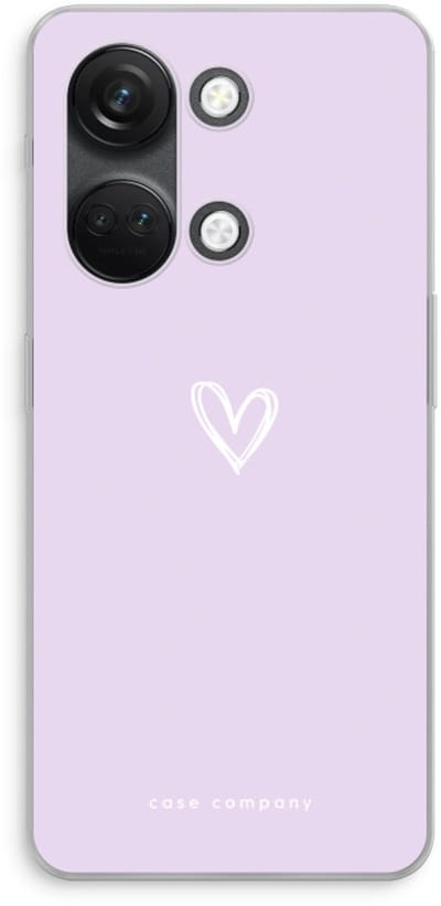 Case Company® - Hoesje geschikt voor OnePlus Nord 3 hoesje - Klein hartje paars - Soft Cover Telefoonhoesje - Bescherming aan alle Kanten en Schermrand