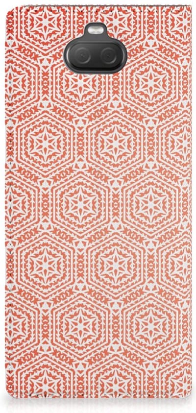Sony Xperia 10 Plus Hoesje met Magneet Pattern Orange