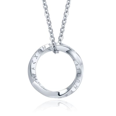 Mendes Nordic Heren Ketting - Rune Circle Silver