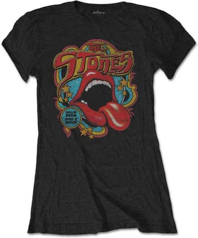 The Rolling Stones - Retro 70s Vibe Dames T-shirt - XL - Zwart