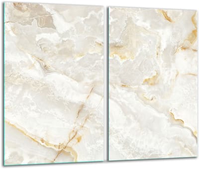 TMK ArtDeko - Snijplank - 2x30x52 - Gekleurd Marmer Motief - Glas