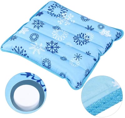 Watergevuld Koelkussen 45 x 45 cm - Herbruikbaar Verkoelend Zitkussen en Kussen - Opvouwbaar Cooling Cushion voor Stoel, Bureau, Auto, Reizen, Kinderen en Volwassenen