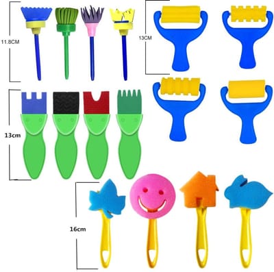 Dailygoods- Schilderkwasten Set 41 Stuks - Sponskwasten - Aquarel/Olie/Acryl - Kinderen - Creatief Schildergereedschap - Peuter Geschenken - Verfset