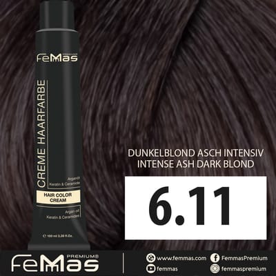 Femmas (6.11) - Haarverf - Intensieve donkere asblonde - 100ml