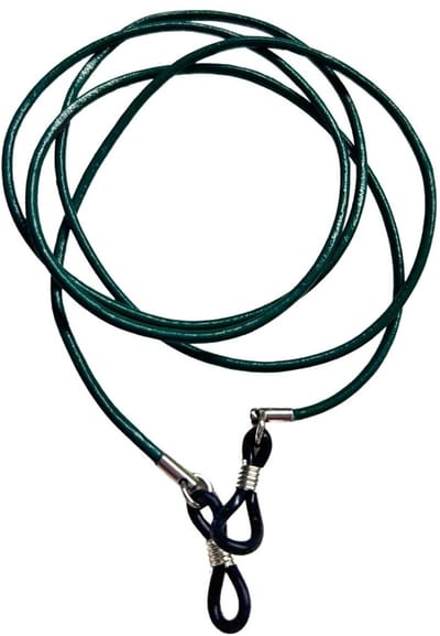 2 Love it Diep Groen – Brillenkoordje - Leer - ca. 75 cm - Groen