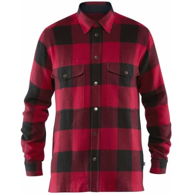 Fjallraven Canada Shirt Heren Outdoorblouse - Rood - Maat L