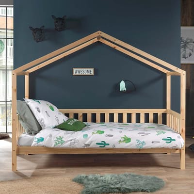 Dream Tree Huisbed 90 x 200 cm met Hekje Dallas Hout