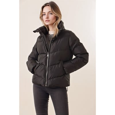 Dikke Rits Kraag Puffer Jacket